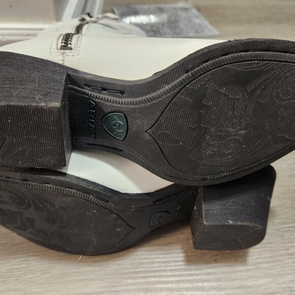 Ariat White Leather Western Booties — Women’s Size 5.5 — Excellent Condition - Picture 5 of 5